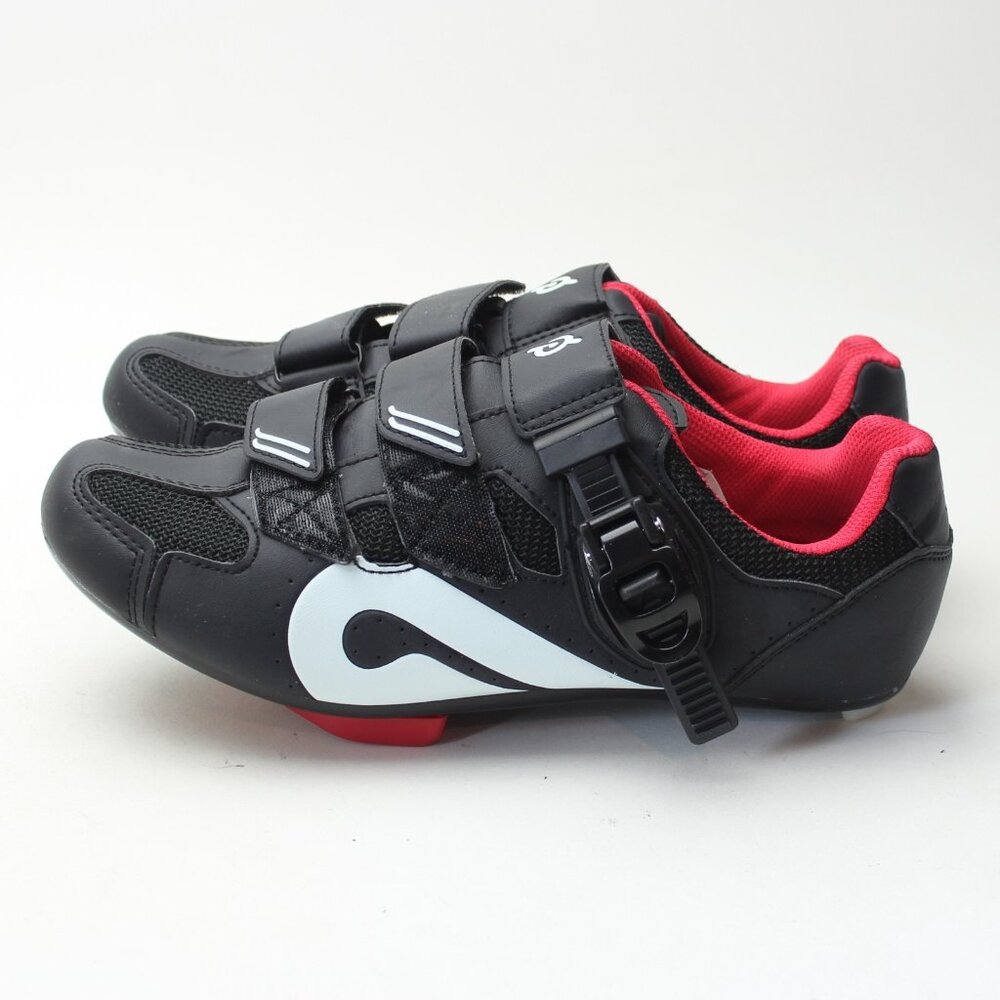 Peloton Black Cycling Shoes with White and Red Accents - Picture 10 of 12